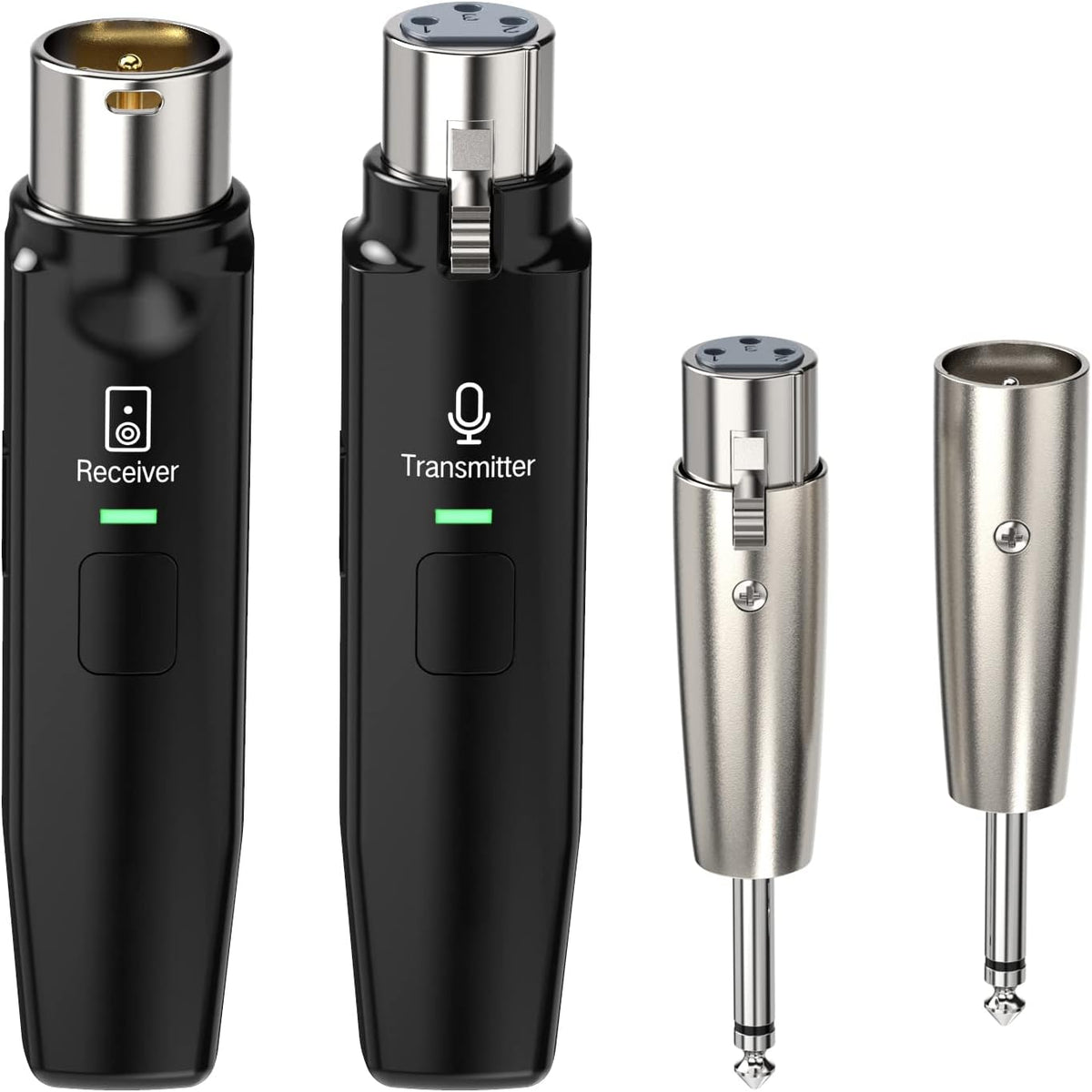 2.4GHz Wireless XLR Transmitter and Receiver for Dynamic Microphone, Pack of 2 I325042