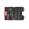 121 Pieces 1/4in & 3/8in Drive 6 & 12 Point Standard & Deep SAE/Metric Mechanics Tool Set D44858