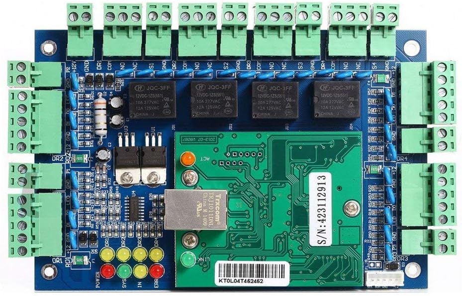 4 Doors TCP/IP RFID Access Control Systems with Keypad Reader 110V Power Supply Box E821197