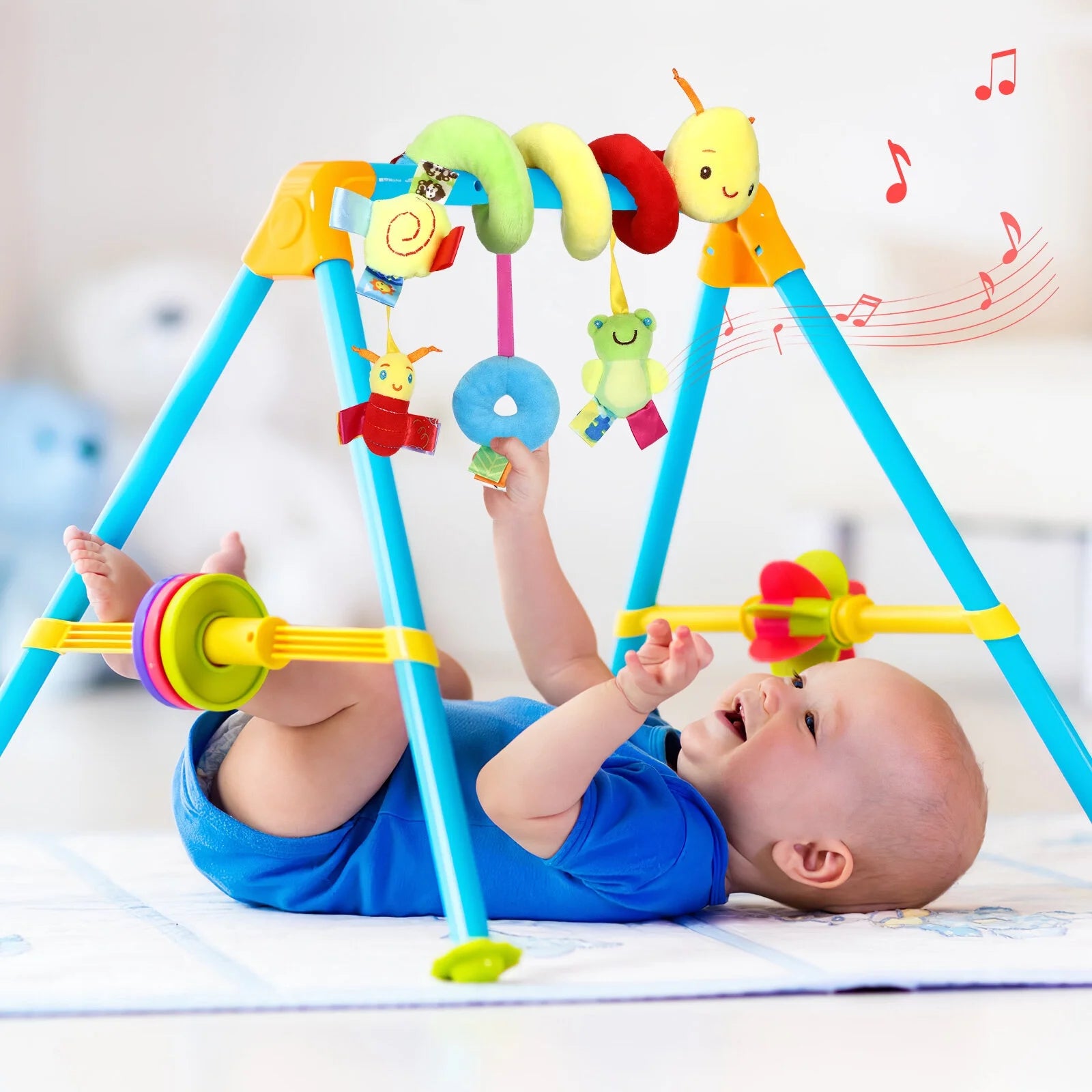 Baby Crib Cot Pram Hanging Rattles Spiral Stroller Car Seat Toy R6749