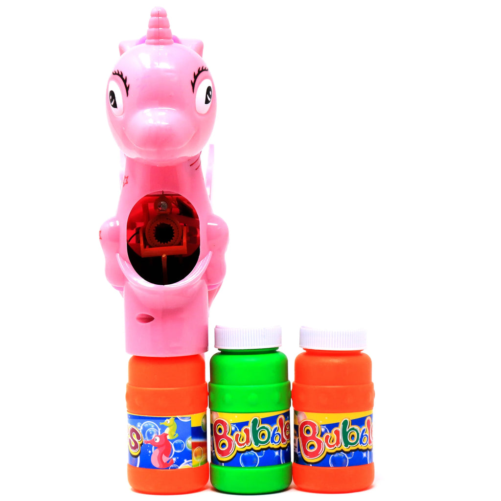 Pink Bubble Gun Blaster With LED, Music, Battery Operated I2434