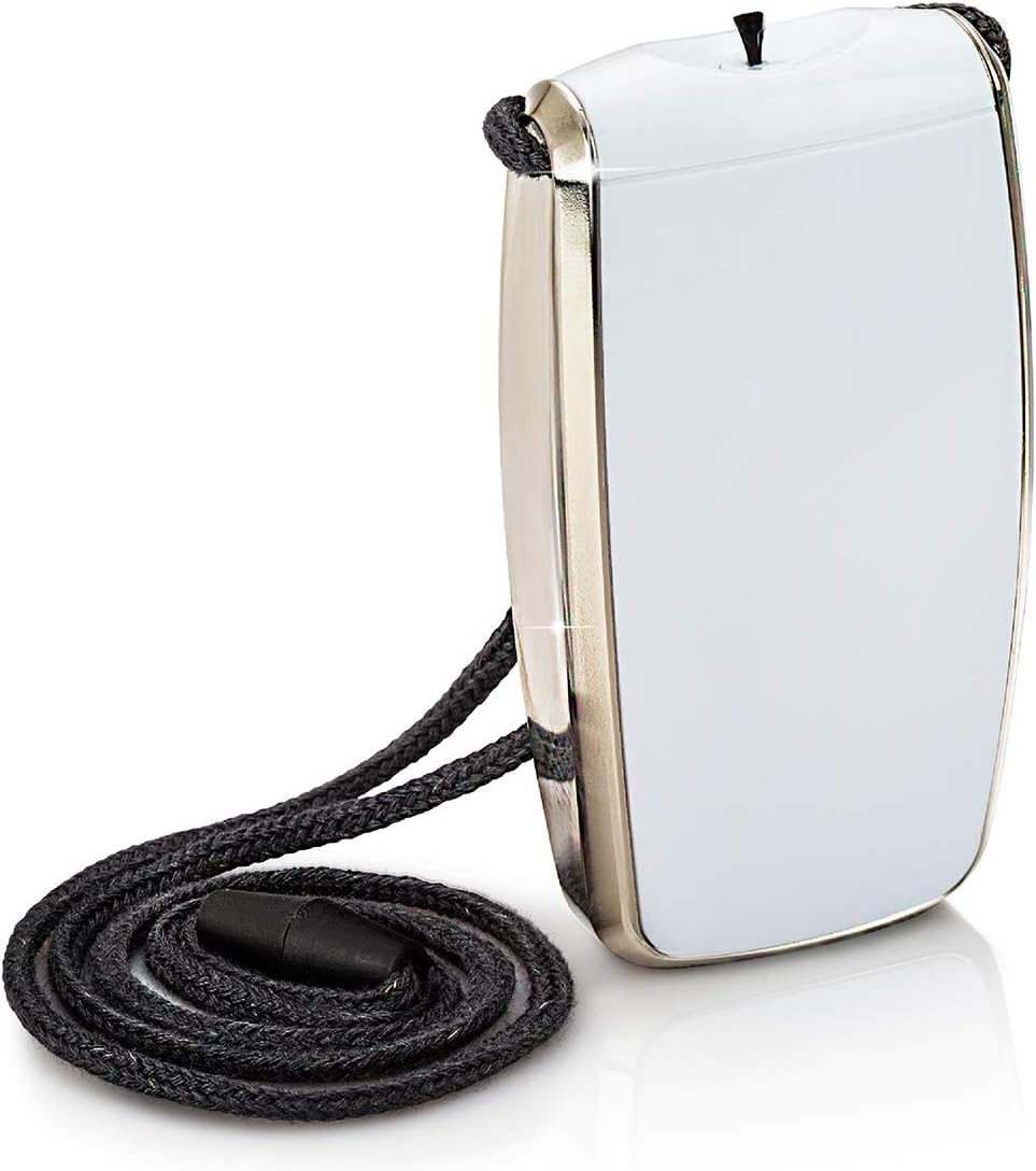 White Rechargeable Portable Air Purifier with Leather Case D616508