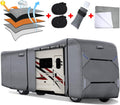 RV Cover Heavy Duty Anti-UV Rip-Stop Breathable with 2Pcs Straps & Gutter Covers C115477