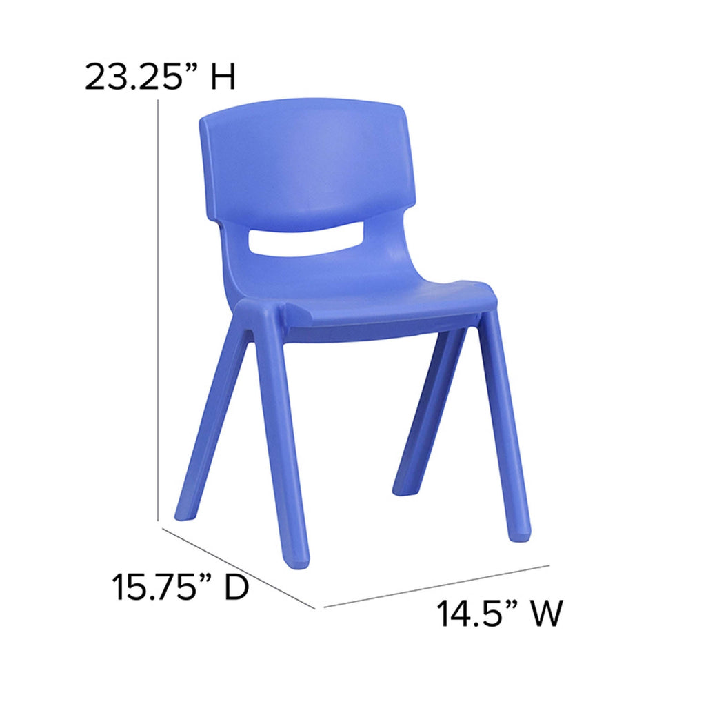Blue Plastic Stackable School Chair, 4 Pack J671