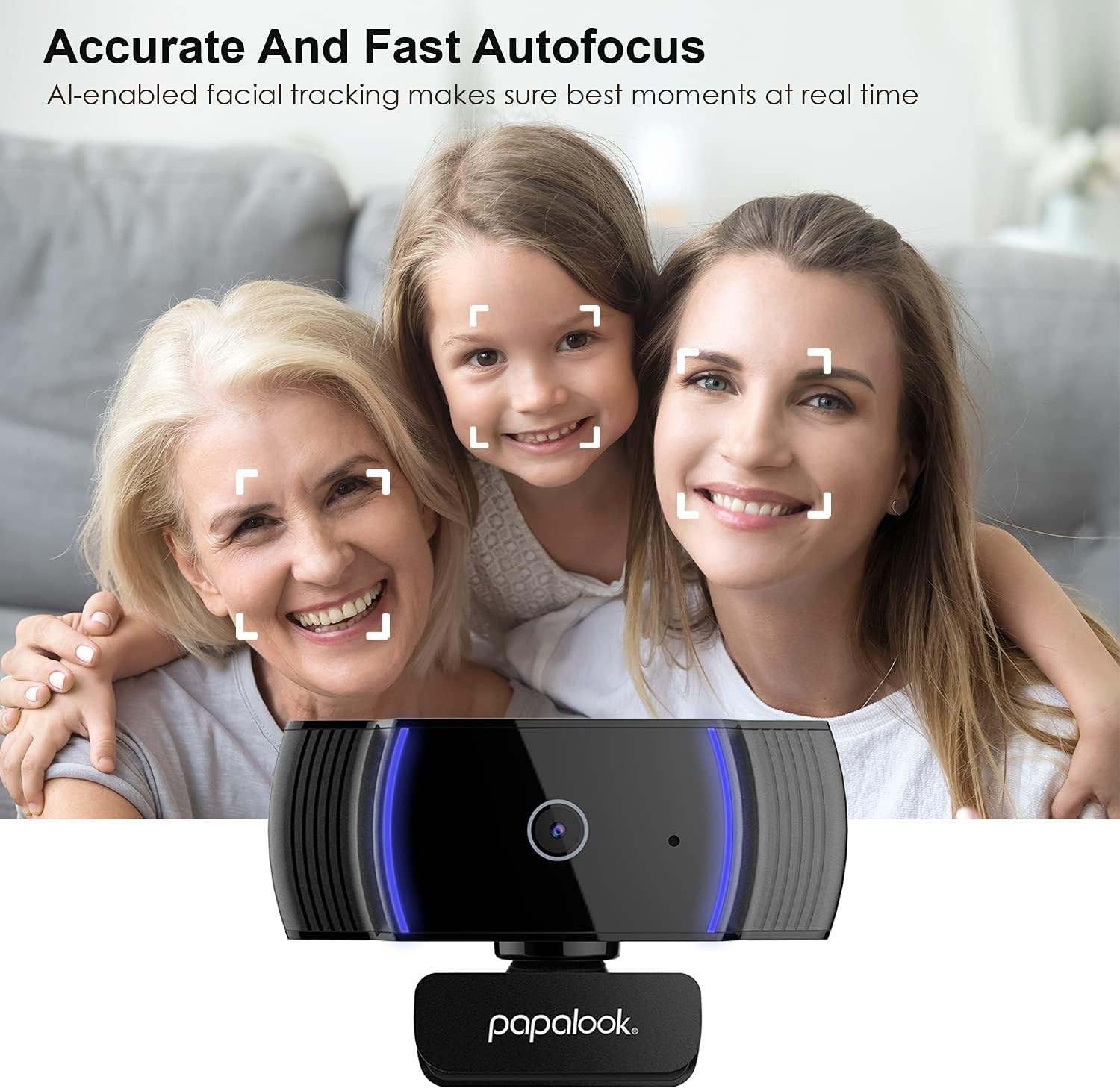 1080P Full HD Autofocus Webcam with Microphone V478