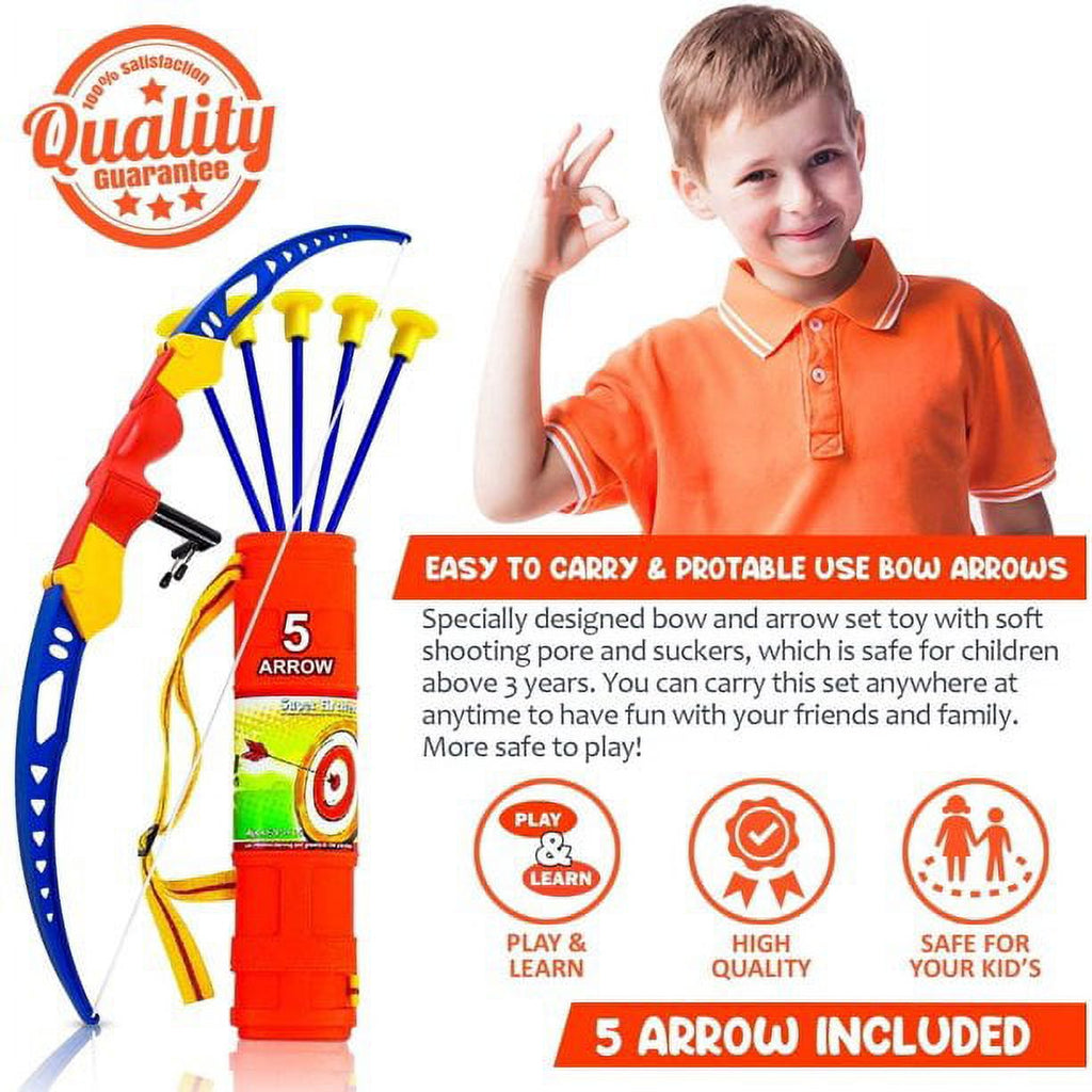 LED Archery Set with 6 Suction Cups Arrows and Target Z226