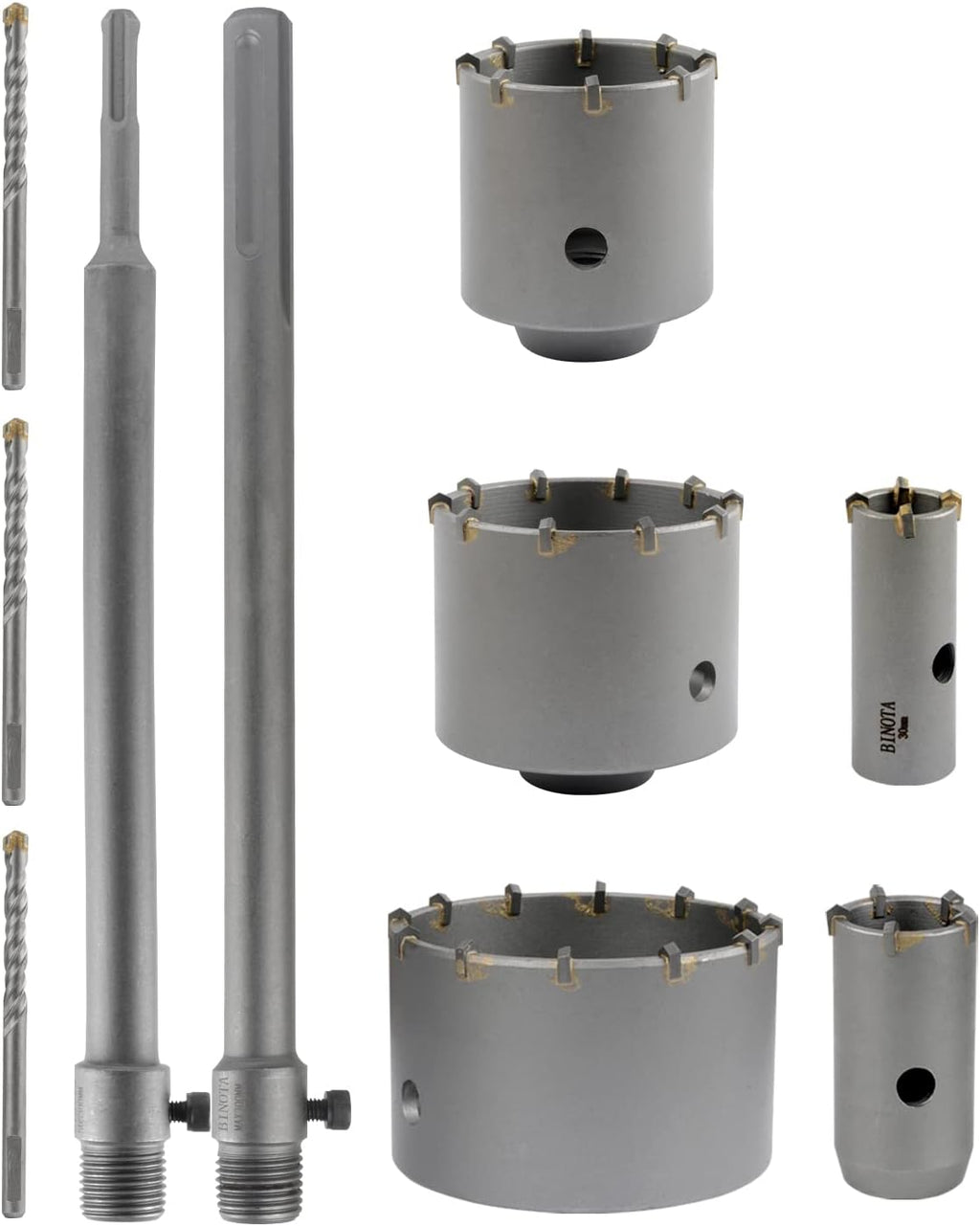 Concrete Hole Saw Kit 40 55 80 100 110 130 mm H647620