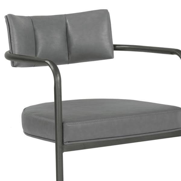 Grey Faux Leather Dining Chair (Set of 2) R8210