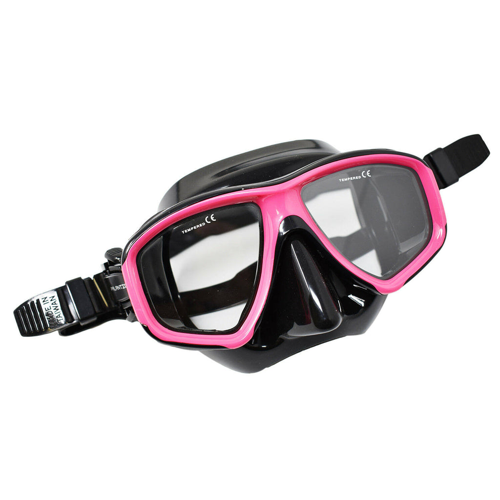 Black/Pink Dive Mask with Prescription RX Optical Lenses O9130