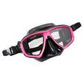 Black/Pink Dive Mask with Prescription RX Optical Lenses O9130
