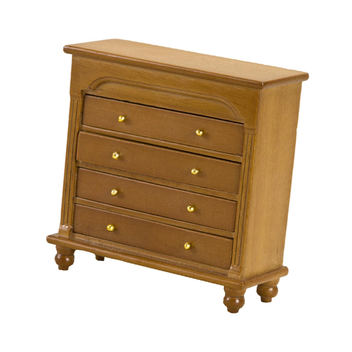 Walnut Color Wooden Dollhouse Sideboard Miniature Cabinet Furniture B13010
