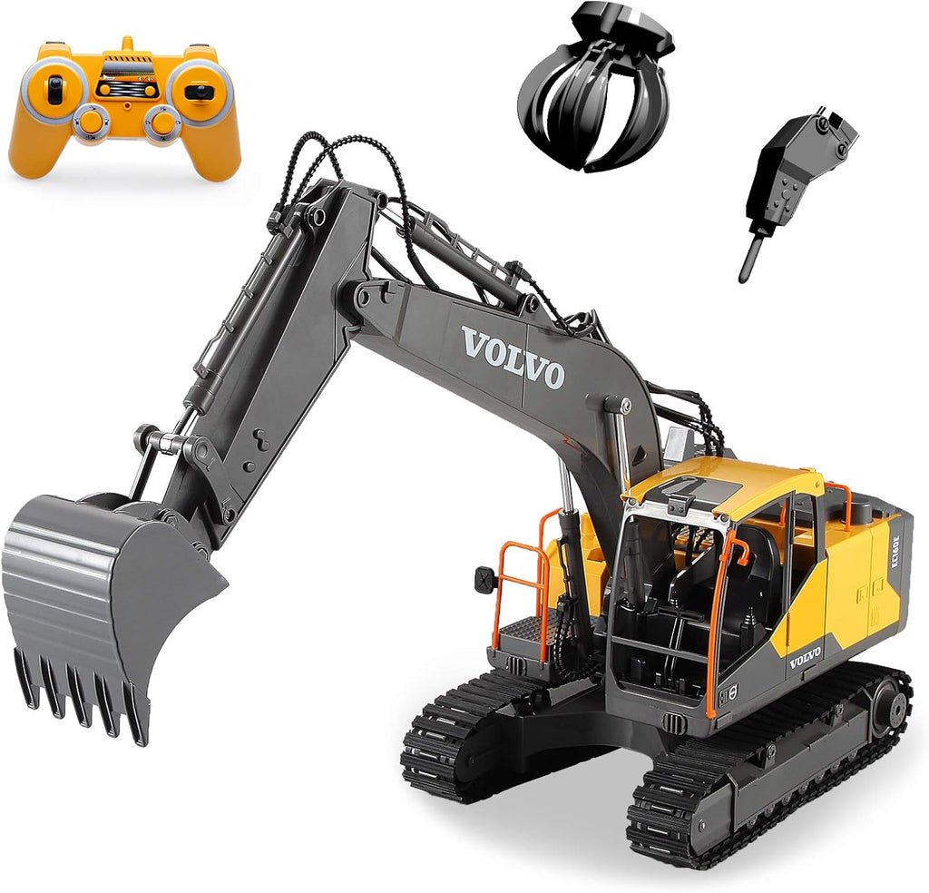 1/16 Scale RC Excavator Digger Toy with 2 Tools O25805