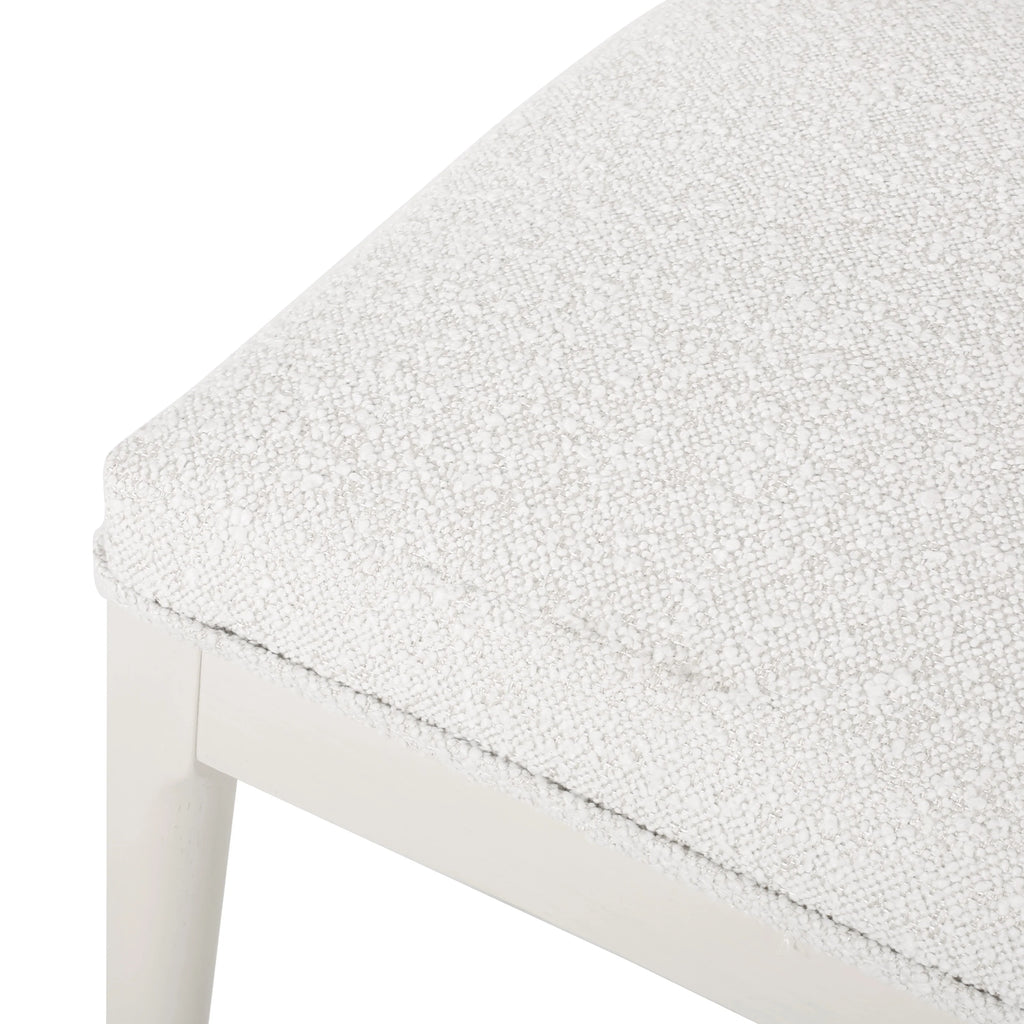 Almond Textured Boucle Fabric Upholstered Wood Dining Chairs, Set of 2 Z3778