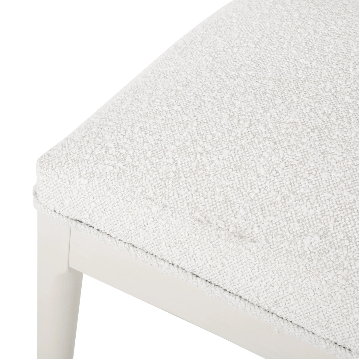 Almond Textured Boucle Fabric Upholstered Wood Dining Chairs, Set of 2 Z3778