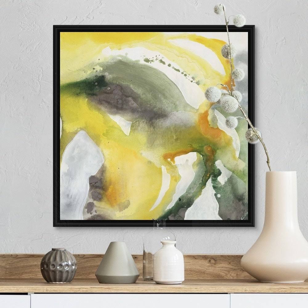 Black Float Frame Canvas Art - 16 x 16 W19144