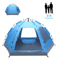 Waterproof Instant Pop Up Camping Tent, 3-4 Person Double Layer Dome Tent H282