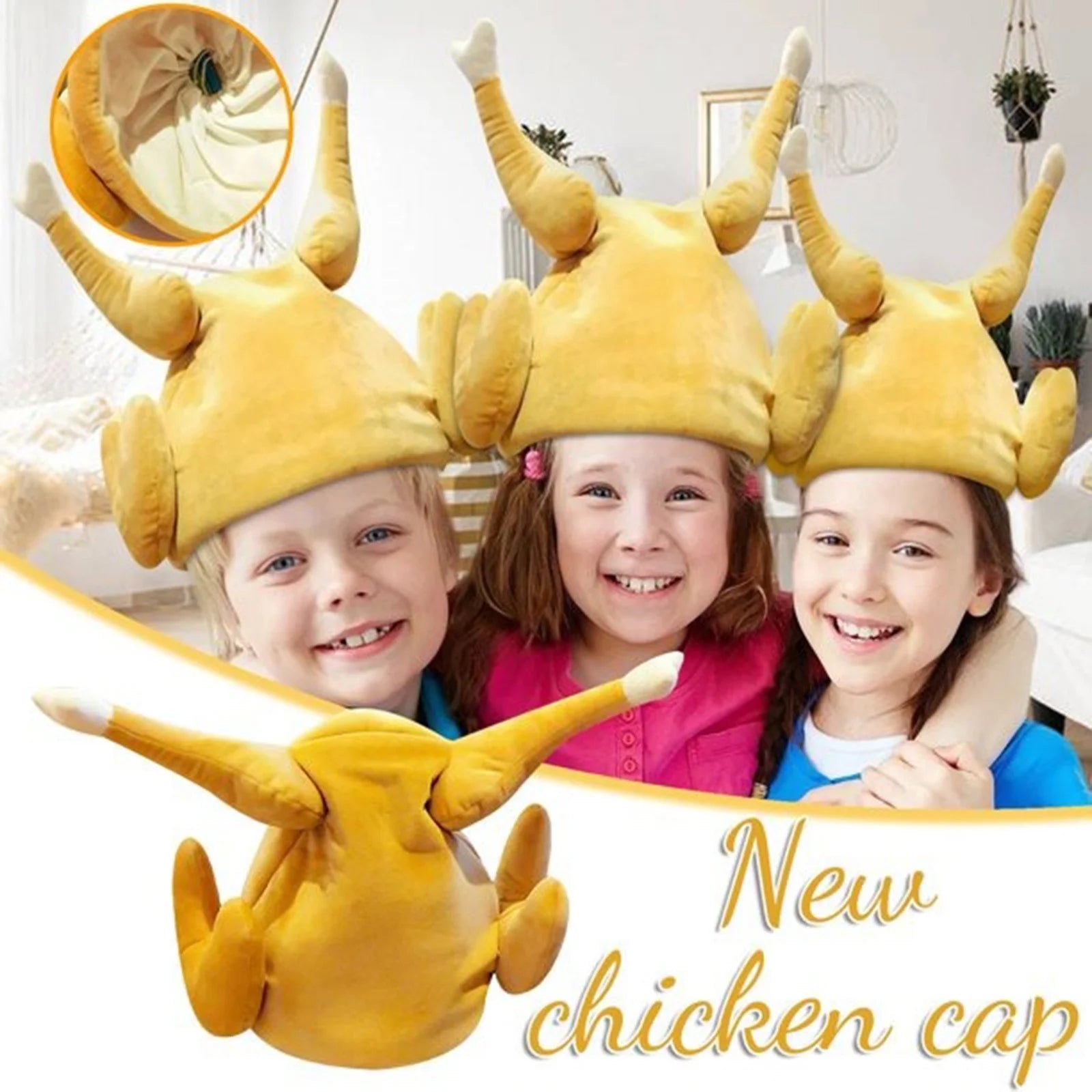 Turkey Thanksgiving Hat Novelty Cooked Chicken Dance Bird Costume Hat M7618