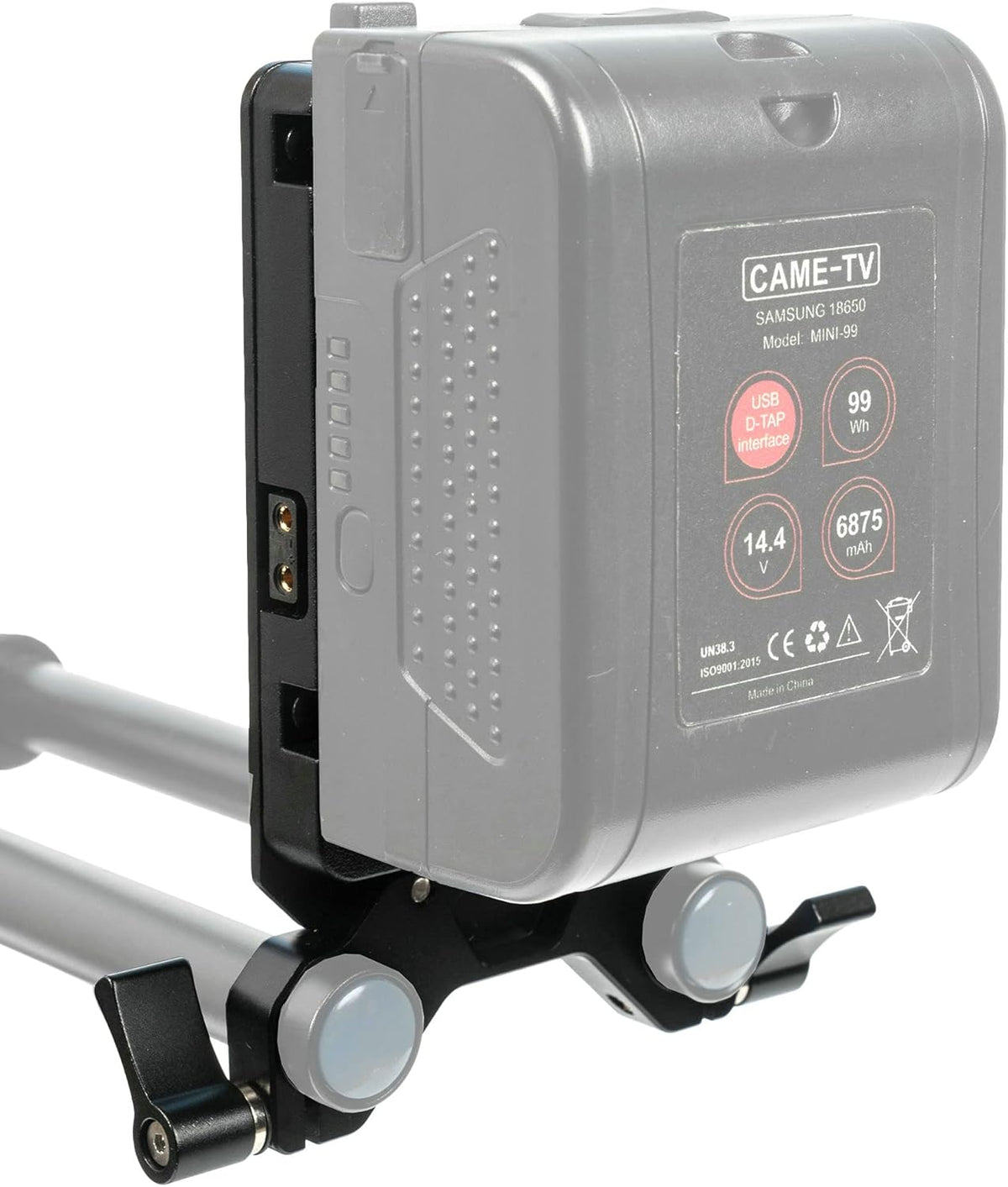 Mini V-Mount Battery Plate with 2 D-tap Outputs 15mm Rod System E5869