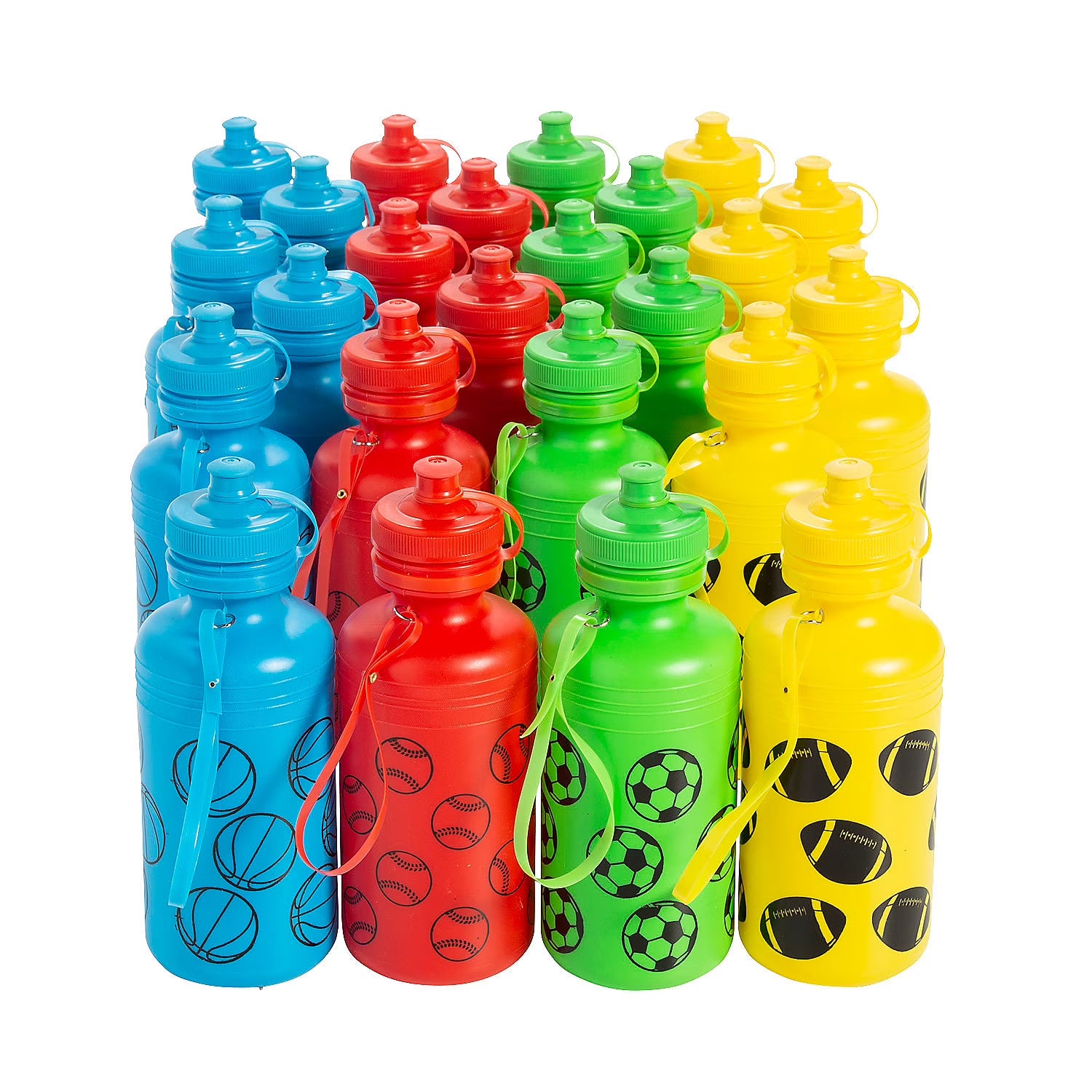 Plastic Sport Water Bottles Bulk 60 Ct Y4437