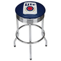 Chrome Ribbed Bar Stool H9955