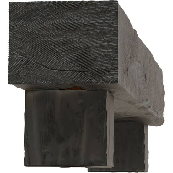 Aged Ash Faux Wood Fireplace Mantel Kit with Corbels S892
