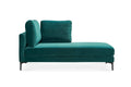 Teal Velvet Right Chaise Sofa N546