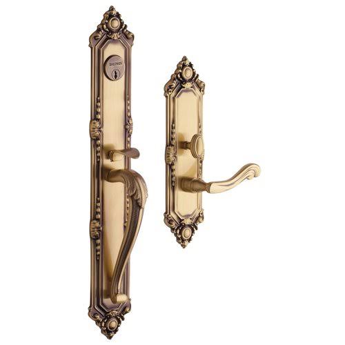 Satin Chrome Single Cylinder Mortise Handleset Trim U126475