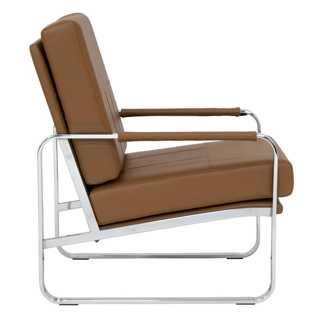 Caramel Brown 2-Piece Accent Chair and Ottoman Set D6527