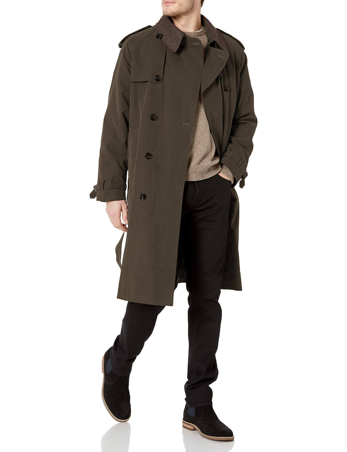 Covert Green Trench Coat N3613