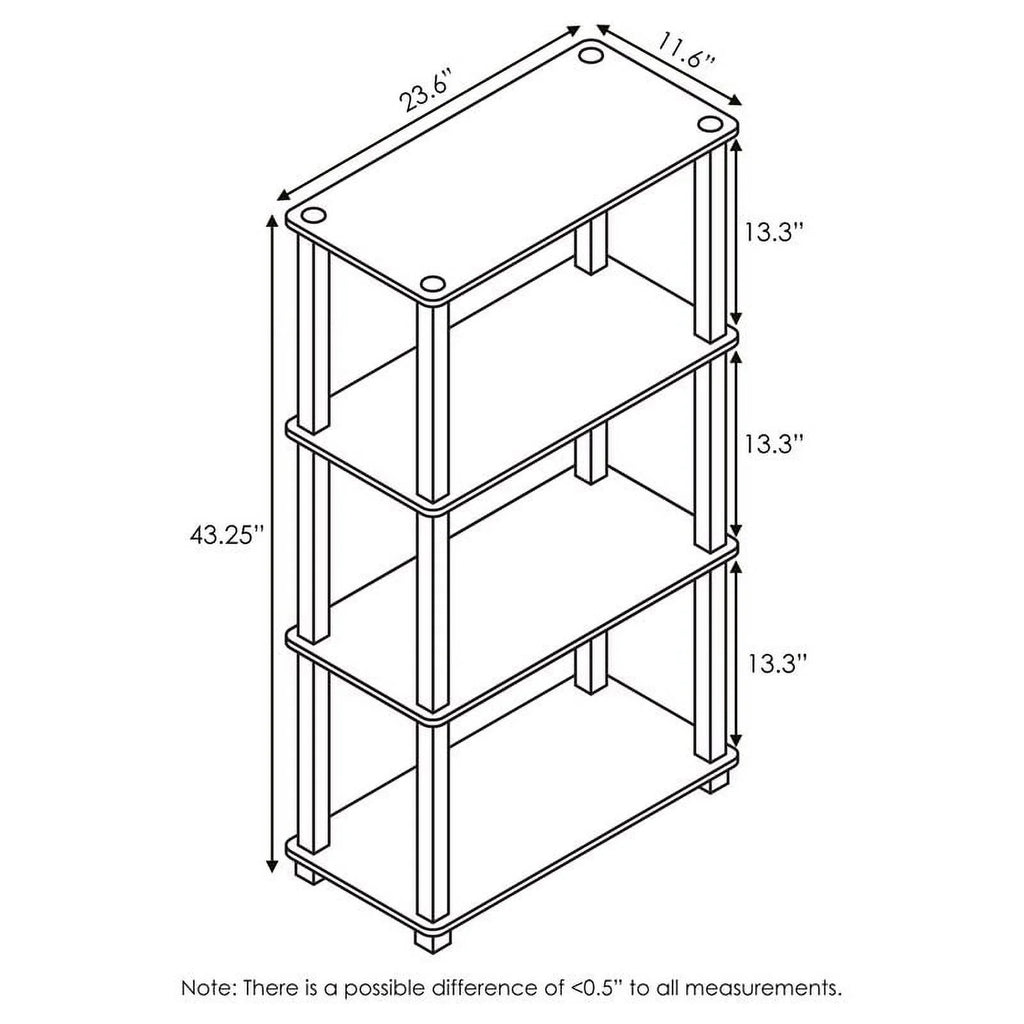 4-Shelf Decorative Shelves, Black T6286