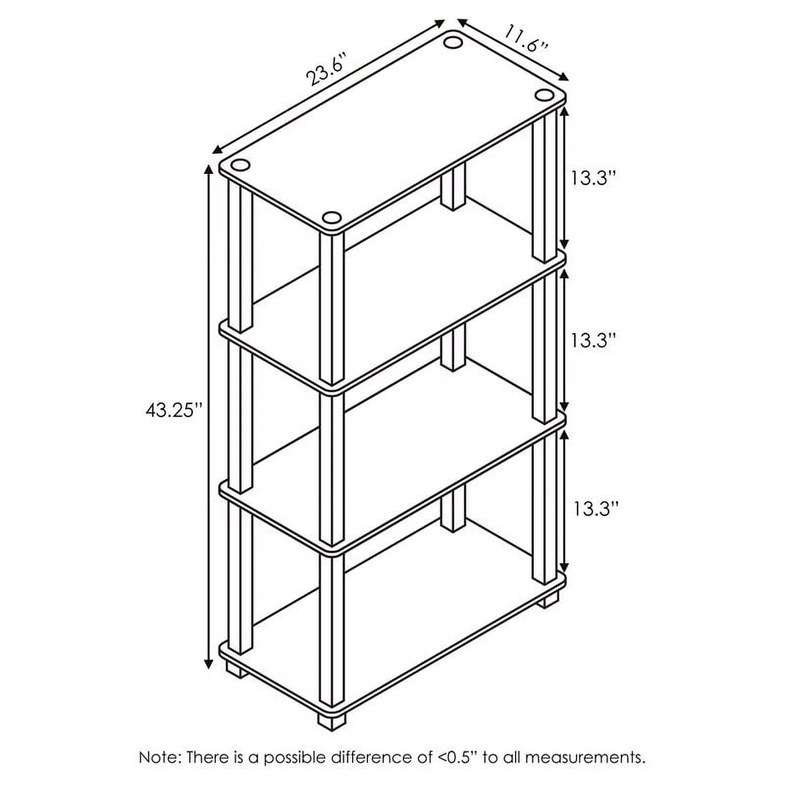 4-Shelf Decorative Shelves, Black T6286