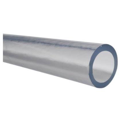 PVC Clear Plastic Tubing, Inner Diameter 3/4 inch, Outer Diameter 1-1/2 inch, Length 5 ft J8252