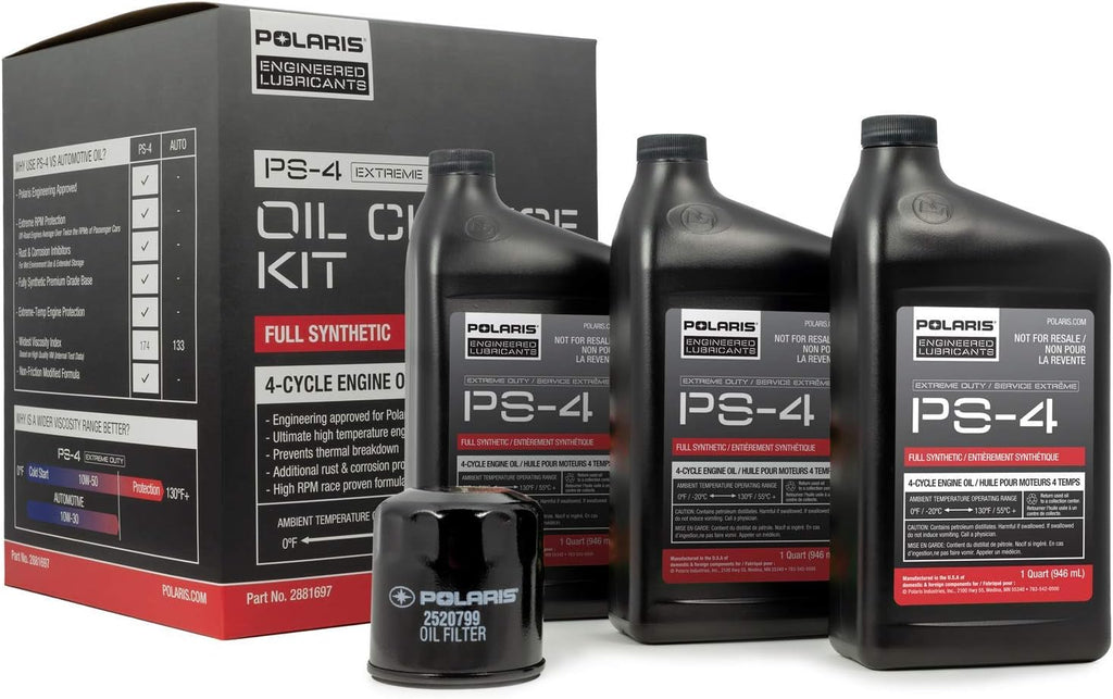 3 Quarts PS-4 Extreme Duty Engine Oil and 1 Oil Filter Pack of 2 K536