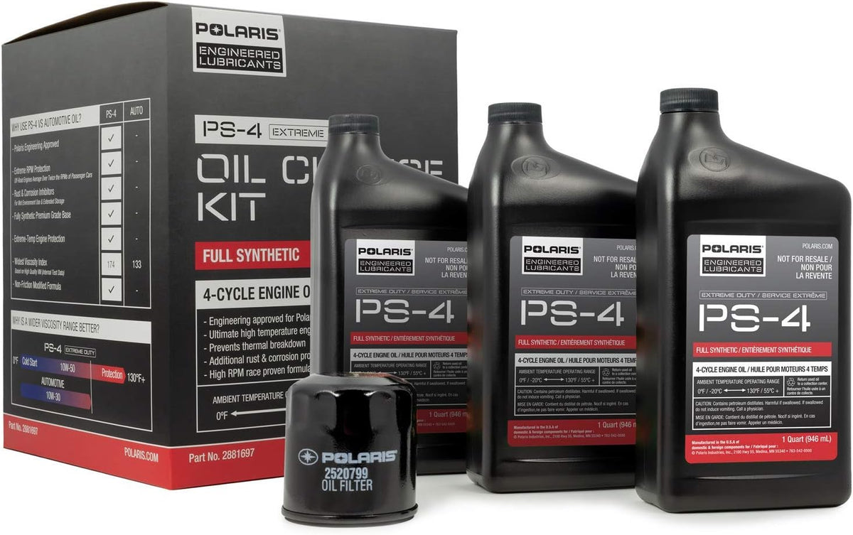 3 Quarts PS-4 Extreme Duty Engine Oil and 1 Oil Filter Pack of 2 K536