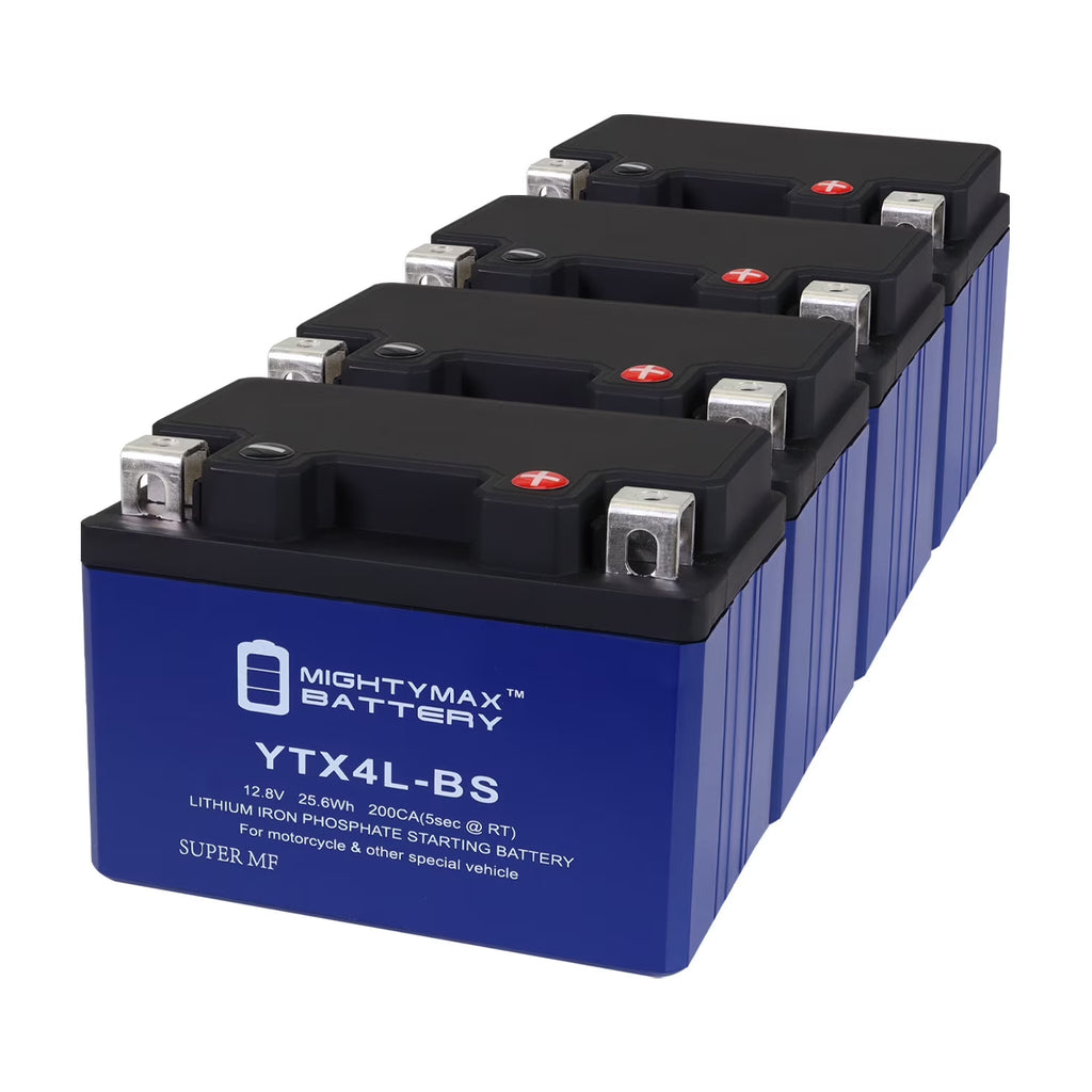 4 Pack Lithium Replacement Battery for Honda Scooters H12420