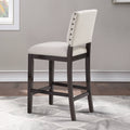 Walnut Button Tufted Counter Stool R413