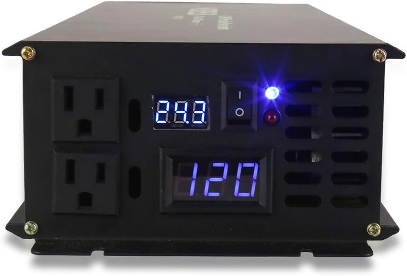 2500W Pure Sine Wave Power Inverter 12V 120V DC AC Converter K42814