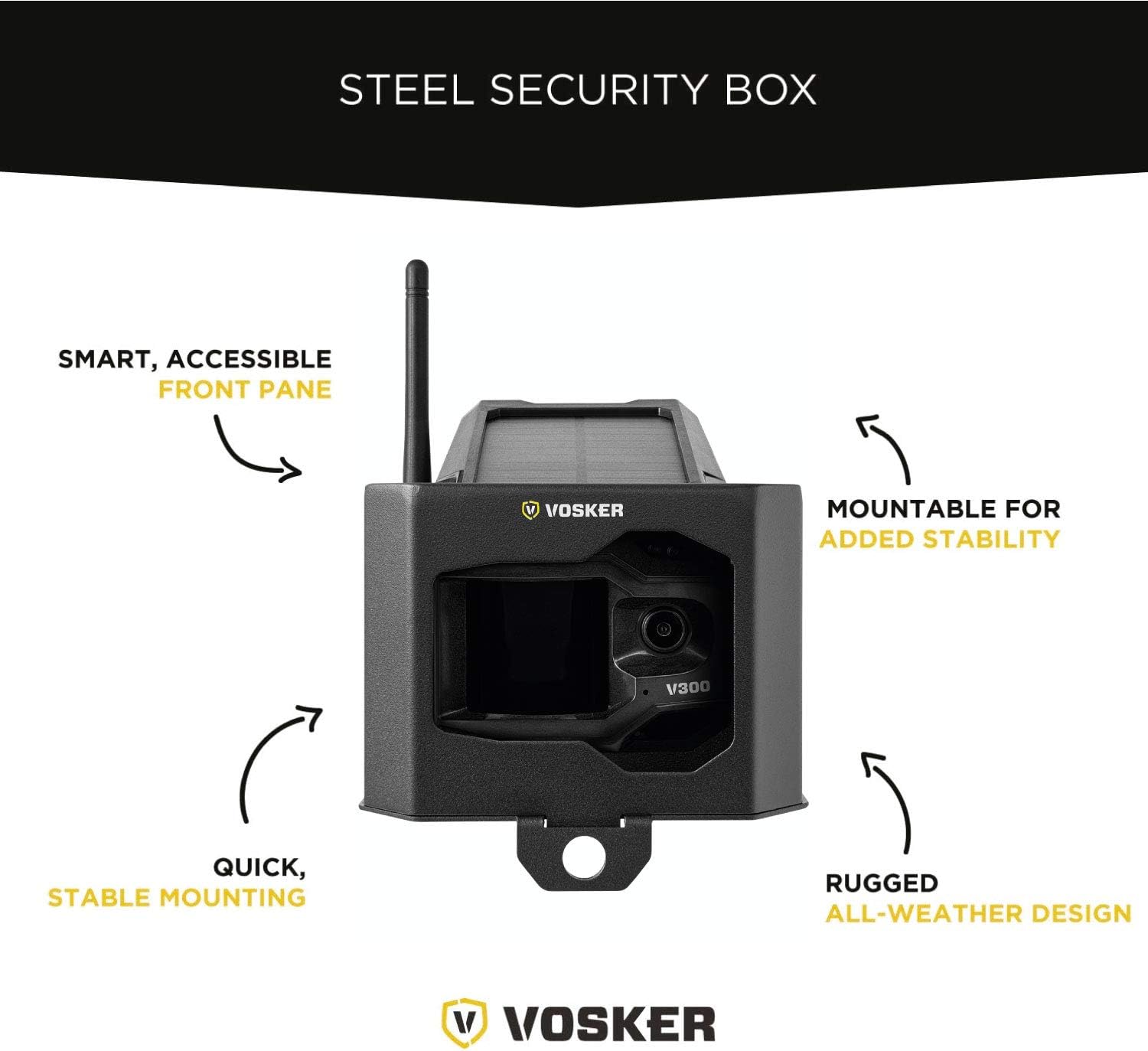 Metal Security Box for V150 Security Cameras, Weather-Resistant Heavy Duty Steel B1906