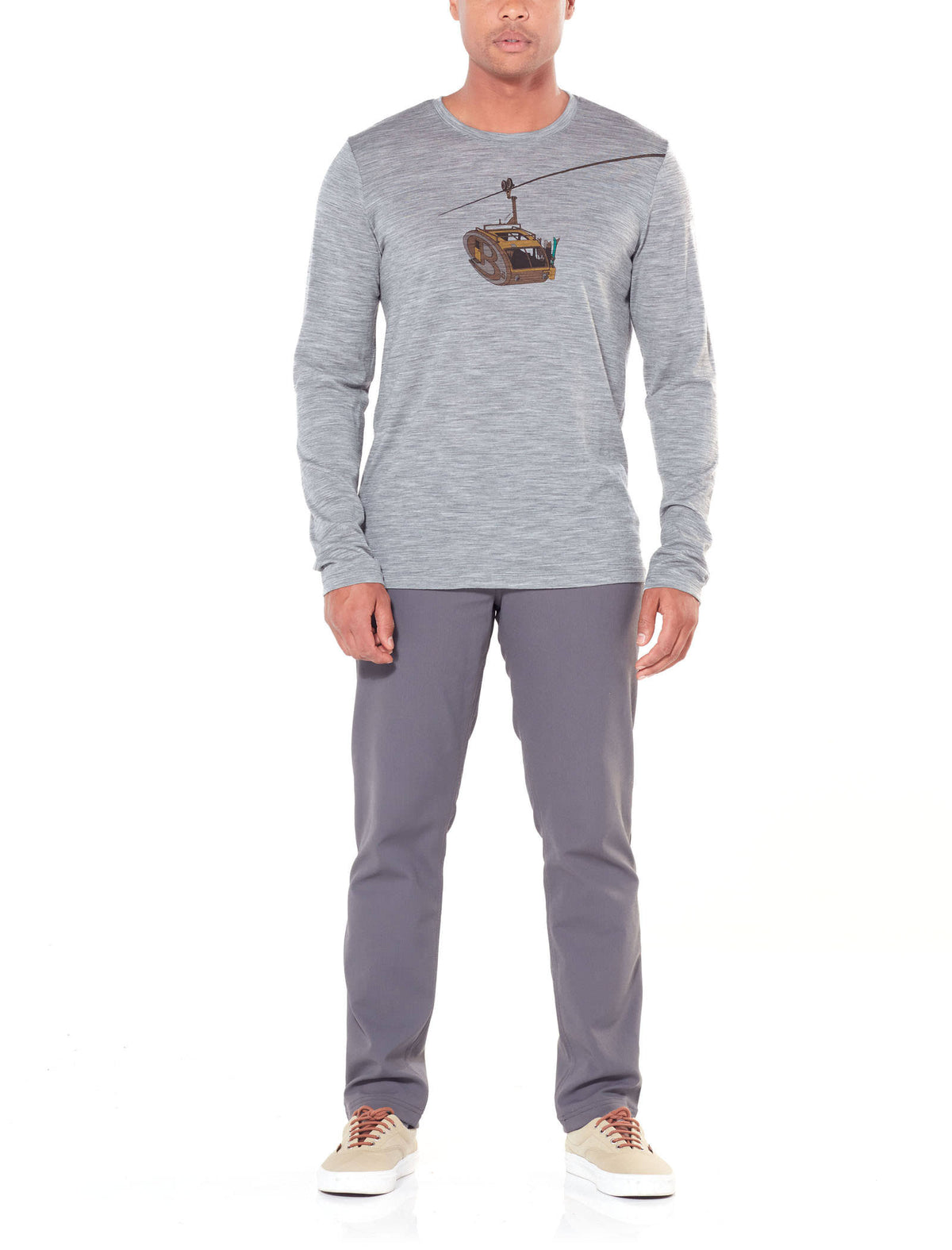 XXL Camper Lift / Metro Heather Long Sleeve Crewe Top G722504