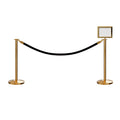 Post and Rope Stanchion Kit with 6 ft. Velvet Foam Core Rope and Sign Frame B49068
