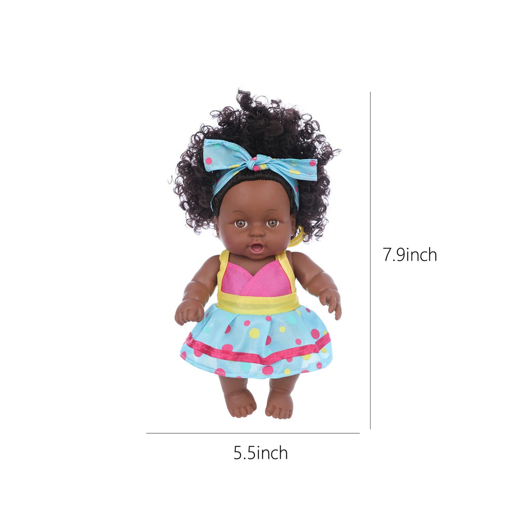 8 Inch Black Baby Dolls With Clothes Q713