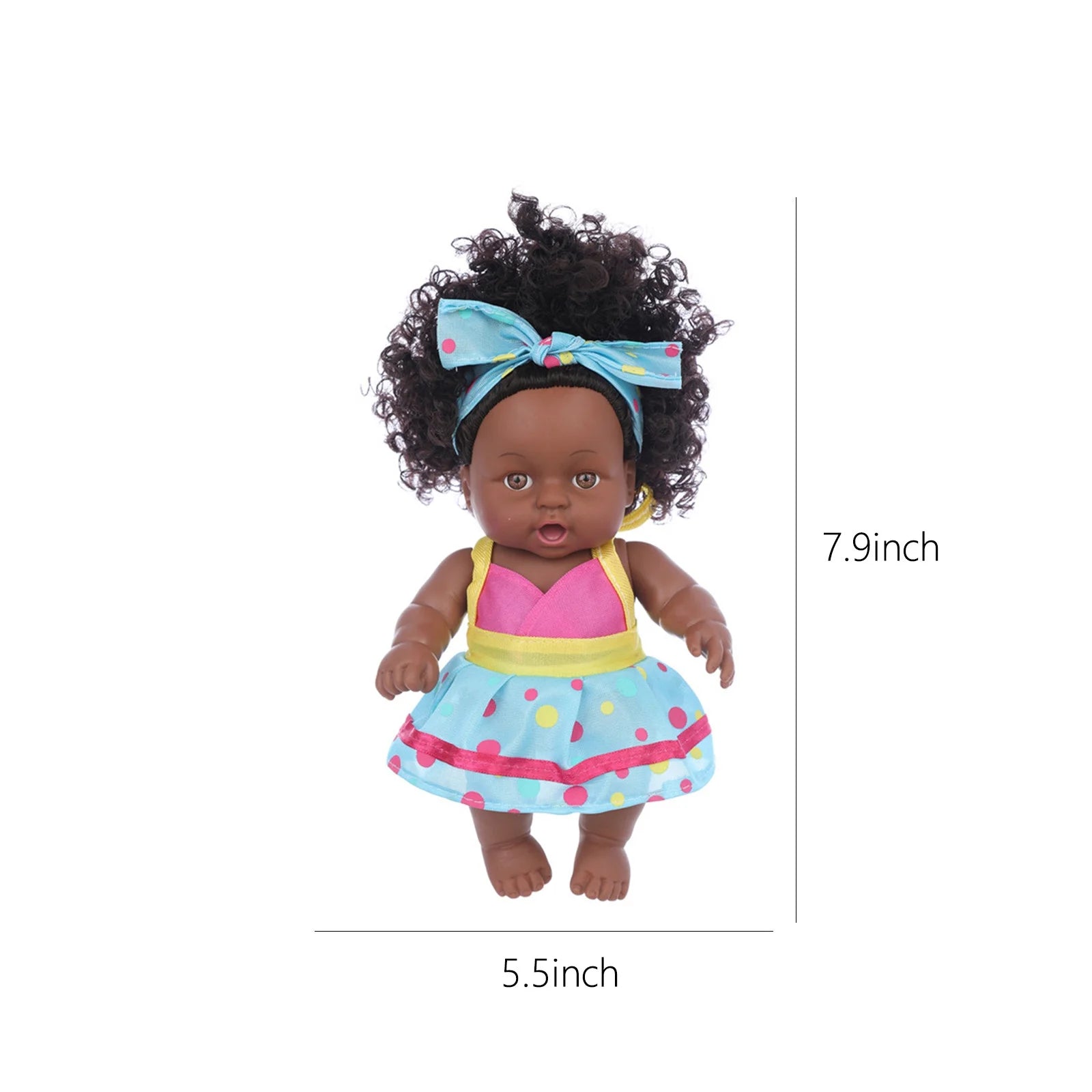 8 Inch Black Baby Dolls With Clothes Q713