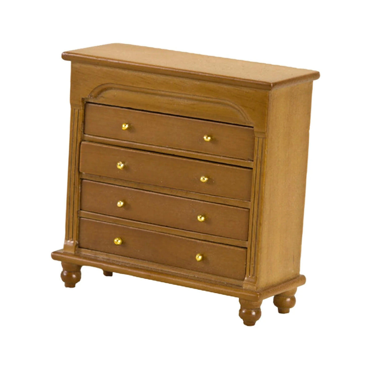 Walnut Color Wooden Dollhouse Sideboard Miniature Cabinet Furniture B13010
