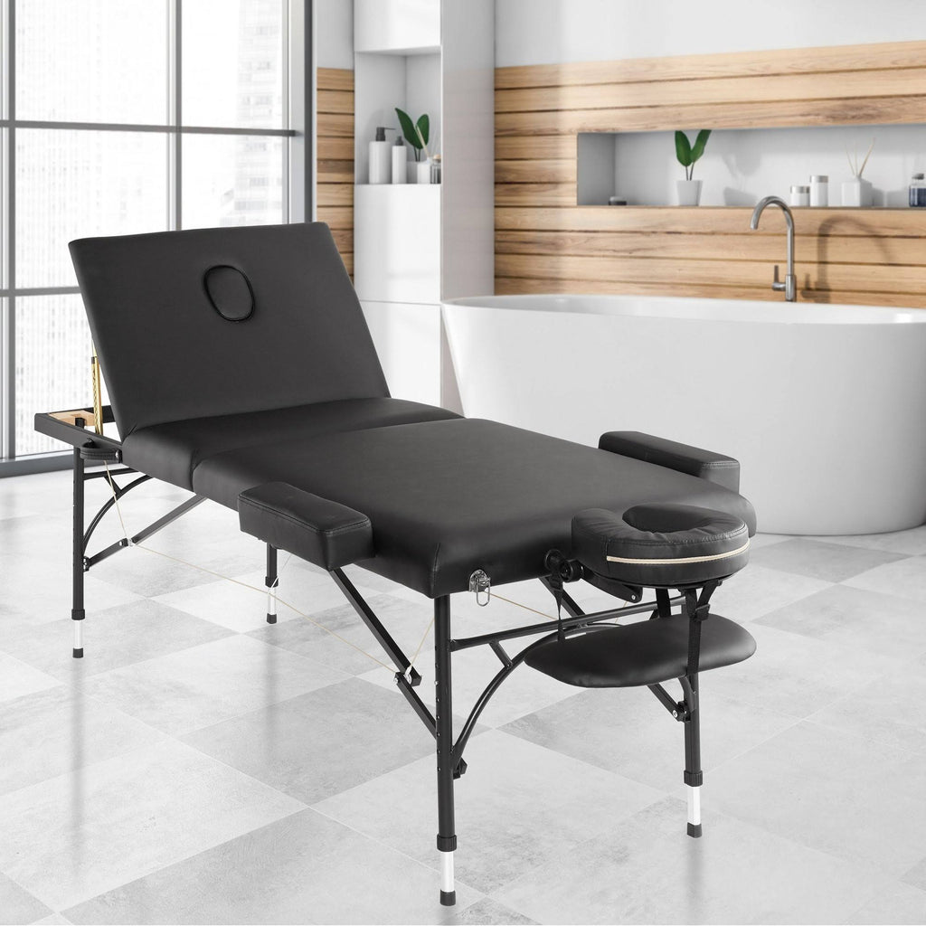 Portable Tri-Fold Massage Table with Aluminum Legs I368341
