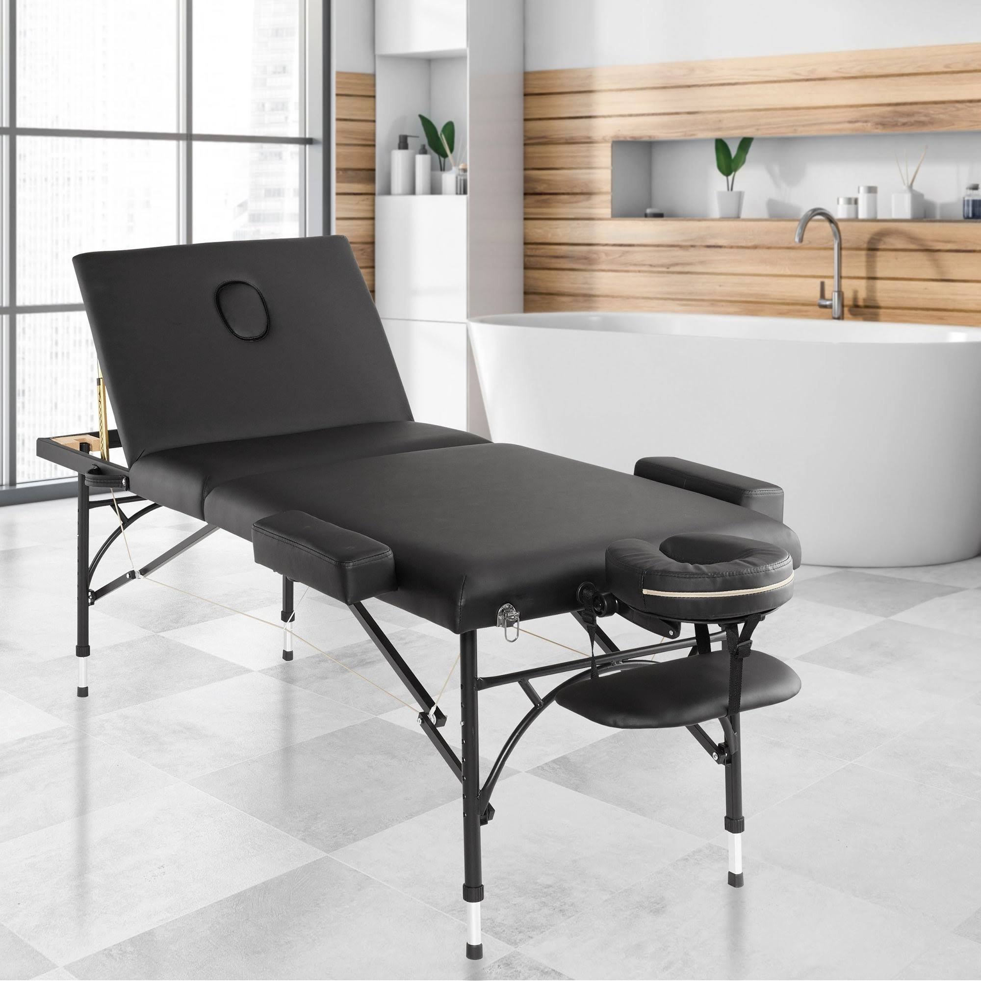 Portable Tri-Fold Massage Table with Aluminum Legs I368341