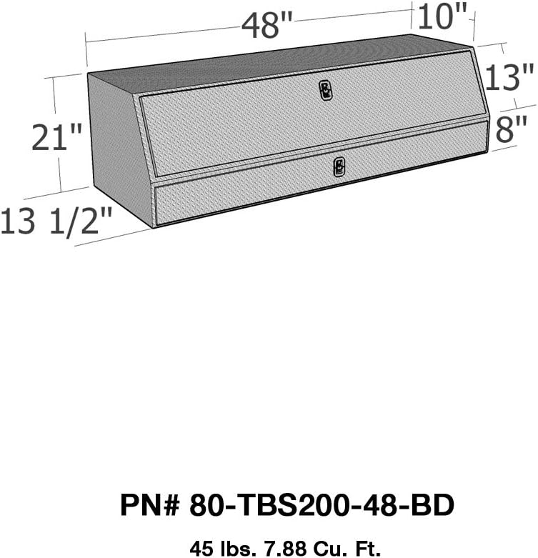 48" Contractor TopSider Tool Box with Doors & Drawers, Polished Aluminum Y8063