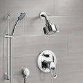 Chrome Shower System with Multi Function Shower Head and Hand Shower V926875