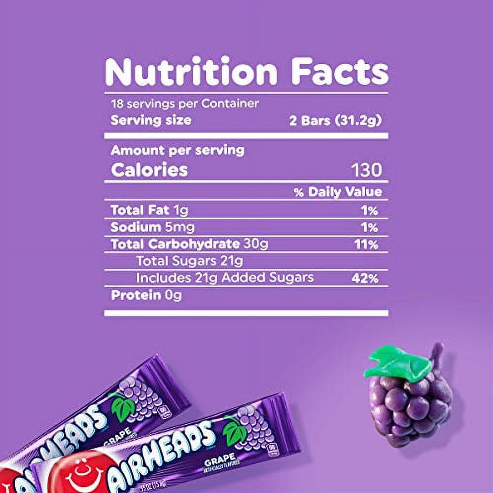Grape Flavor Taffy Candy, Pack of 36 Bars G864301
