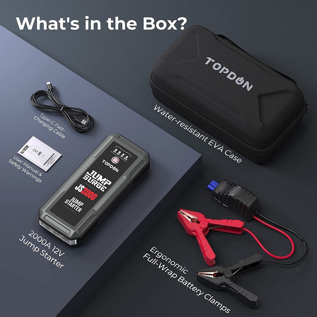 16000mAh 2000A Peak Portable Car Battery Booster P85423