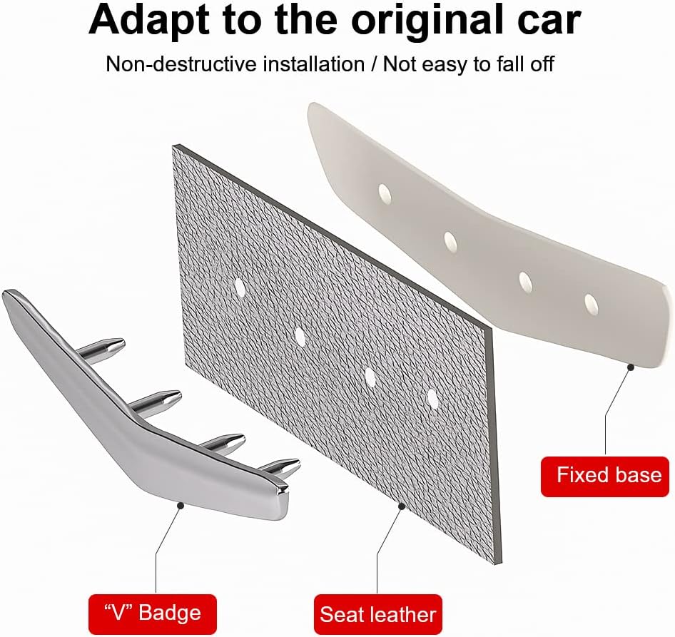 Leather Seat Wave Crest Badge 4PCS V79902